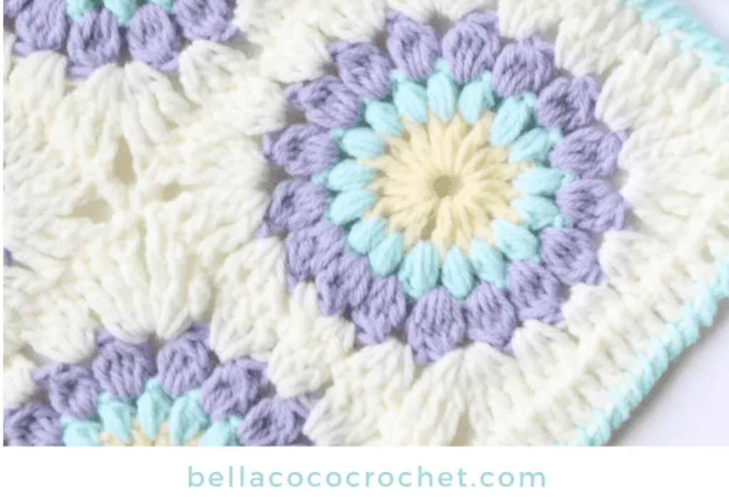 Learn to Crochet a Sunburst Granny Square - Bella Coco Crochet