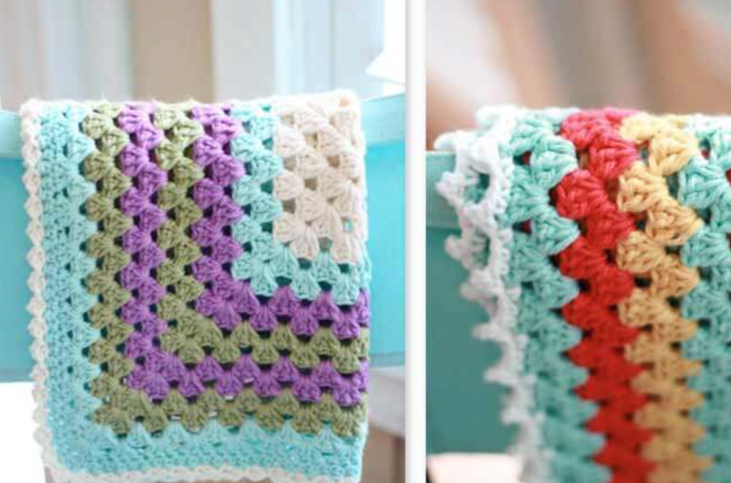 How to Crochet A Granny Square Blanket - Daisy Cottage Designs