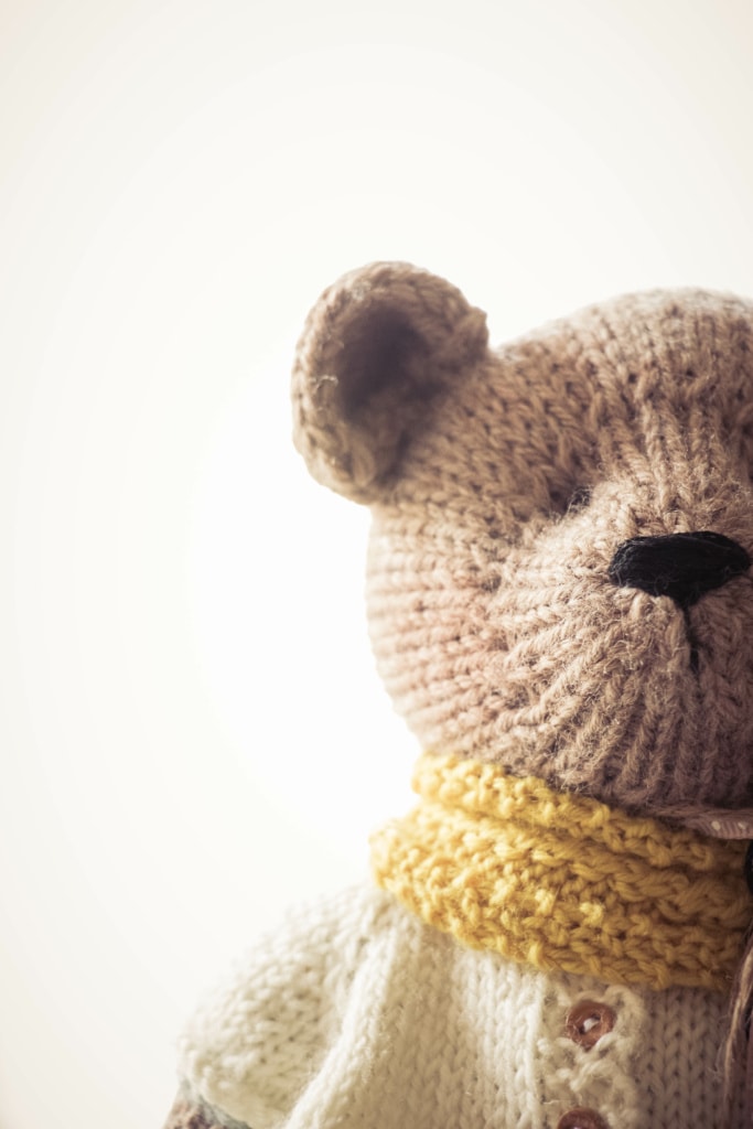 knitted teddy bear