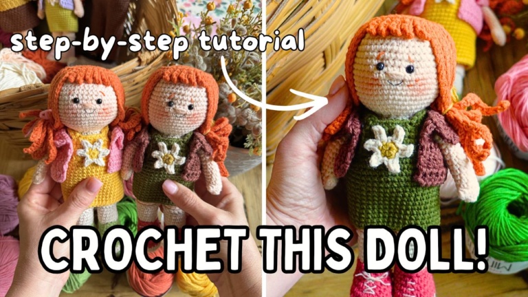 How to Crochet an Amigurumi Doll (FREE Pattern & Video Tutorial)